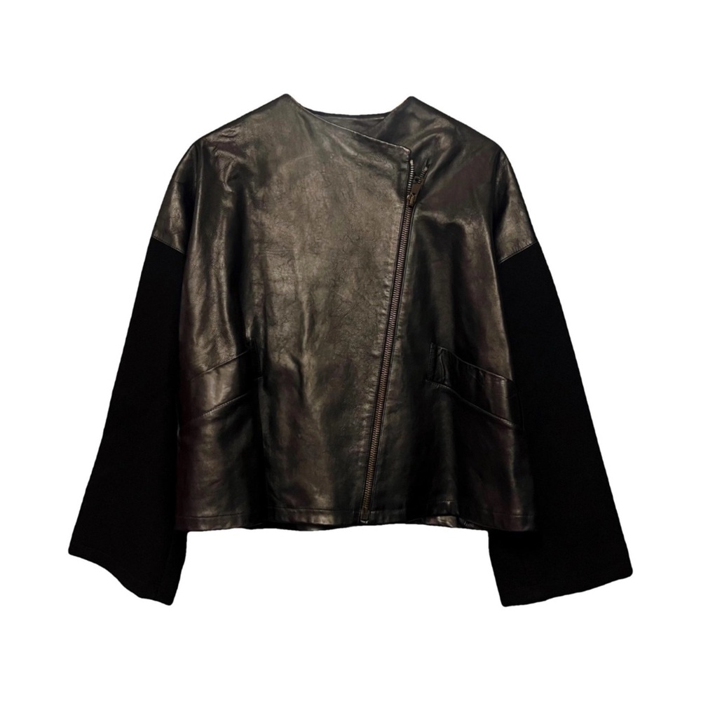 $3500 Gucci mod leather jacket poncho swing style IT40 small 4 6